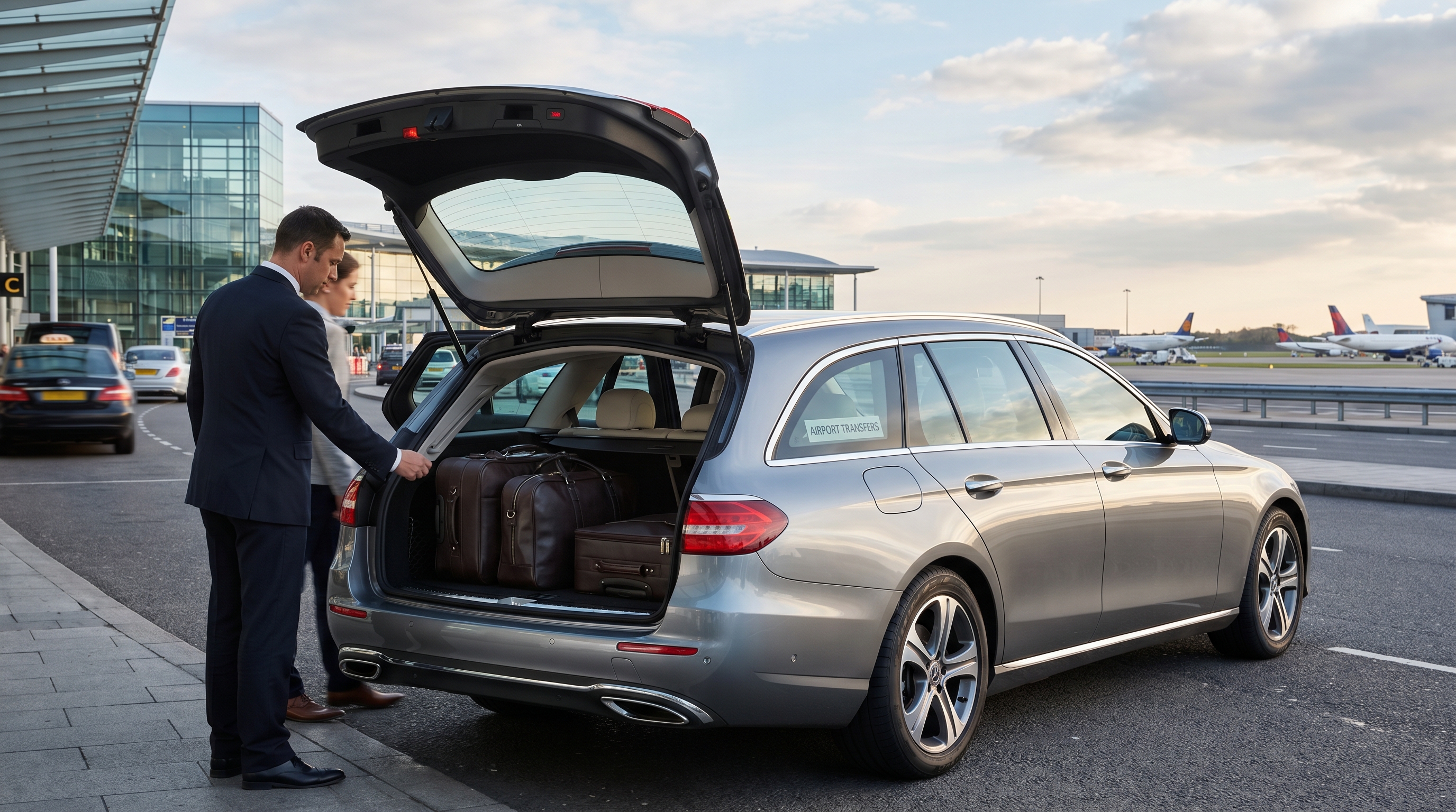 Spacious estate car for airport transfers from Rusthall - luggage space
